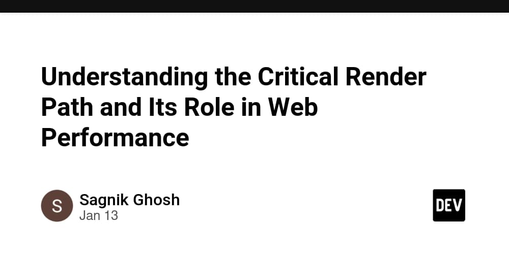 Understanding the Critical Render Path and Its Role in Web Performance cover